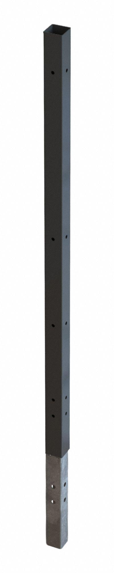 FOLDING GUARD Universal Extension Post: 94 in H, Black, Powder-Coated - Folding Guard Quick-Assemble Adaptable Welded-Wire Partition Components