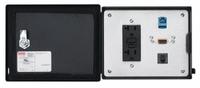 NVENT HOFFMAN Data Interface Port: Polycarbonate, 120V Duplex Receptacle/9-Pin D-Sub/RJ45, 5 A Reset (MPN HDP5ETHDHCC). Key specifications — Manufacturer Part Number: HDP5ETHDHCC; Brand: NVENT HOFFMAN; Resets: 5 A Reset; IP Rating: IP66; Panel Configuration: 9-Pin D-Sub; Panel Terminations: 9-Pin D-Sub Terminal Block.