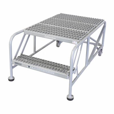 COTTERMAN Mobile Work Platform: 1.7 ft Platform Ht - Max, 36 in x 36 in, Steel - Tilt-&-Move Rolling Single-Access Platforms