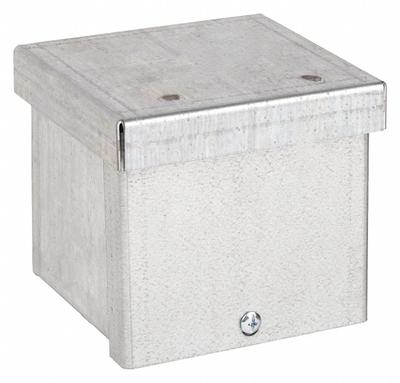 WIEGMANN Enclosure: Steel, 4 in x 4 in x 4 in, 3R, Solid Cover, Screw On, Included - Steel Enclosures with Screw-On Covers
