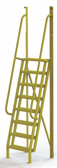 TRI-ARC Configurable Platform Ladder: 10.2 ft Overall Ht, 30 in Overall Wd, 20 in Overall Dp, Steel (MPN UCL7508246). Key specifications — Material: Steel; Color: Yellow; Brand: TRI-ARC.