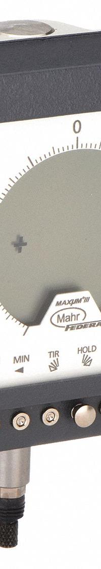 MAHR Inductive Digital Comparator: 0.00001 in to 0.039 in /0.001 mm to 1 mm, Inch/Metric, IP54 (MPN 2033101). Key specifications — attr1184065: MAHR; attr1184072: 0.5% of Standard Range; attr1184084: 3.42 in.