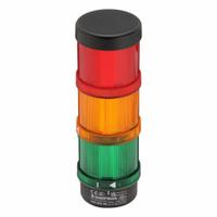 WERMA Tower Light Assembly: 3 Tier, Green/Red/Yellow, No Sounder Tier, 212 mm Overall Ht, 64900001. Key specifications — Manufacturer Part Number: 64900001; Brand: WERMA; Operating Voltage: 24V AC/DC; Light Tier Color: Yellow.