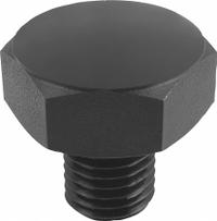 KIPP Positioning Foot w/Convex Face: External Threads, Convex, Steel, M8 Thread Size, Black Oxide (MPN K0298.2101). Key specifications — Brand: KIPP.