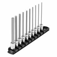 TEKTON Socket Bit Set: 1 - 25 Pieces, 1/4 in Drive Size, 10 Pieces, 8 1/8 in Overall Lg, SAE (MPN SHB90108). Key specifications — attr1216280: Fixed Insert; attr1216283: TEKTON; attr1225718: 5/64 in to 5/16 in; attr1227491: 1/4 in.