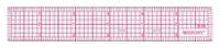 WESTCOTT Ruler: B-50, Transparent Grid, 6 in, 0.04 in Thick, 1/16 in, Red, Flex, Beveled Edge, Matte. Key specifications — attr939978: 1/16 in; attr934745: WESTCOTT; attr939993: Decimal; attr986193: Printed.