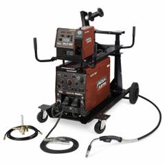 LINCOLN ELECTRIC Multiprocess Welder: Flextec 500X, DC, MIG Pack w/DLF-82 Wire Feeder (MPN K3608-5). Key specifications — Maximum Amperage (Stick): 500 A; Maximum Amperage (TIG): 500 A; Input Voltage (Nominal) (Merch - Table Column, Filters): 575V.