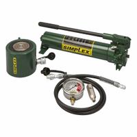 SIMPLEX Cylinder and Hand Pump Set: 100 ton Cylinder Nominal Capacity, 2 1/4 in Cylinder Stroke, P82 (MPN ST1002A). Key specifications — attr96781: GA1; attr96779: RLS1002; attr96780: P82; attr98877: SIMPLEX.