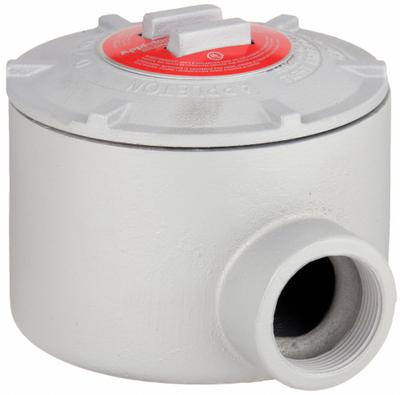 APPLETON ELECTRIC Conduit Outlet Body: Aluminum, GR, 2 in Trade Size, LB Body - LB Round Body - 90° Elbow Type