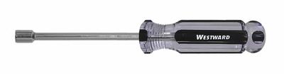 WESTWARD Solid Round Shank Nut Driver: Straight, Metric, Without Magnetized Tip - Standard Nut Drivers