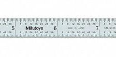 MITUTOYO Flexible Rule: 182-223, 12 in, 0.02 in Thick, 1/100 in/1/64 in, Chrome, Black, Flex, Vinyl. Key specifications — attr939978: 1/100 in; attr934745: MITUTOYO; attr944504: Inside Read; attr944509: Chrome; attr939993: Decimal; attr986193: Etched.