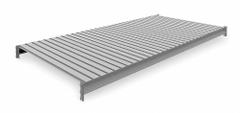 TENNSCO Shelf: 96 in x 48 in, 22 ga Beams, Steel, 2,150 lb Load Capacity (MPN 6940). Key specifications — Decking Material: Steel; Frame Finish: Powder Coated; Frame Material: Steel; Color: Industrial Gray; Includes: (2) Beams; Brand: TENNSCO.