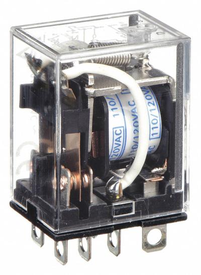 OMRON General Purpose Relay: Socket Mounted, 10 A Current Rating, 120V AC, DPDT - Socket-Mounted Relays