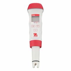OHAUS TDS Meter: 0 mg/L – 1,000 mg/L, 50°F – 104°F, Digital, Auto, 1°C Temp Resolution, ±0.5 ºC (MPN ST20T-B). Key specifications — TDS Accuracy: ±1.5% FS.