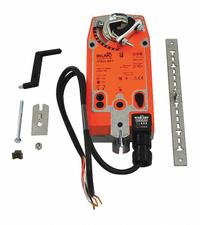 Actuator: Dampers, Multi-Functional Technology (MFT), Spring Return, 180 in-lb, 24V AC/DC, Hardwired (MPN AFB24-MFT). Key specifications — Manufacturer Part Number: AFB24-MFT; Shaft Rotation: CW/CCW; Stroke Degree: 95°; Power Rating: 7.5W; Input Voltage: 24V AC/DC; Compatible Building Automation Protocols: LonWorks; Brand: BELIMO; For Use With Building Automation Systems: Building Automation System Compatible.