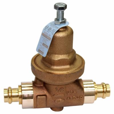 APOLLO Water Pressure Reducing Valve: NPT x NPT, 1/2 in Pipe Size, Bronze - High Capacity Water Pressure Regulators