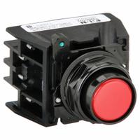 EATON Hazardous Location Push Button: 30 mm, Metallic, Flush Profile, 1NO/1NC (MPN E34EX706R). Key specifications — Manufacturer Part Number: E34EX706R; Product Type: Push Button Operators; Series: E34; Brand: EATON; AC Contact Rating: 10 A @ 600 V; Action: Momentary; DC Contact Rating: 2.5 A @ 250 V; Operator Illumination: Non-Illuminated.