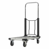 APPROVED VENDOR Platform Truck: 300 lb, 16 1/2 in L x 16 in W x 6 1/2 in H Deck, Rubber, Tube Deck (MPN FAPT-1628). Key specifications — Brand: APPROVED VENDOR; Caster/Wheel Configuration: (2) Swivel; Color: Silver; Caster Wheel Width: 1 in.
