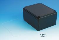 BOX ENCLOSURES Enclosure: Black, Polycarbonate, 9 in x 7 in x 5 in, NEMA 4, Solid Cover (MPN BEN-92PBK). Key specifications — attr1046062: Black; attr1046066: Solid; attr1046077: 4; attr211016: BOX ENCLOSURES.