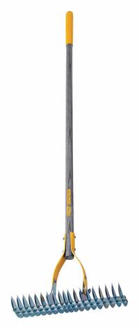 TRUE TEMPER Thatch Rake: Steel, Wood Handle, Straight Handle Type, 54 in Handle Lg (MPN 29140GR). Key specifications — Tine Material: Steel.