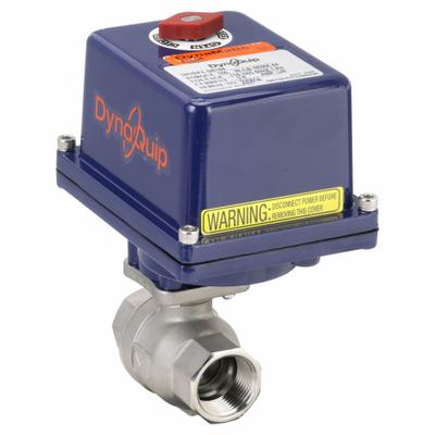 DYNAQUIP CONTROLS Electrically Actuated Two-Way Ball Valve: 1 in, Stainless Steel - Stainless Steel Electrically-Actuated Ball Valves