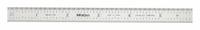 MITUTOYO Flexible Rule: 182-202, 6 in, 0.02 in Thick, 1/100 in/1/64 in, Chrome, Black, Flex, Vinyl. Key specifications — attr939978: 1/100 in; attr934745: MITUTOYO; attr944504: Inside Read; attr944509: Chrome; attr939993: Decimal; attr986193: Etched.