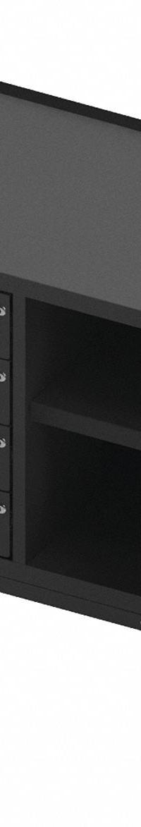 DURHAM MFG Mobile Cabinet Workbench: 48 in x 24 in, Steel, 1,200 lb Overall Load Capacity, Gray (MPN 3401NVS-5PU-95). Key specifications — Included Components: Handle on Side; Assembly: Fully Assembled; Brand: DURHAM MFG.