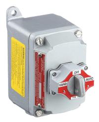 Selector Switch Control Station: 1 Gang, Selector Switch, 2NO/2NC, Hand/Auto, 0 Pilot Lights, 3/4 in (MPN EFDB175-12). Key specifications — Legend: Hand/Auto; Action: Maintained; Contact Form: 2NO/2NC; Brand: APPLETON ELECTRIC; Operator Configuration Type: (1) Selector Switch.
