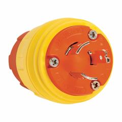 PASS & SEYMOUR Locking Plug: Non-NEMA, Yellow, 125/250V AC, 20 A, 3 Pole, 3 Blade (MPN 26W08AM). Key specifications — Brand: PASS & SEYMOUR.