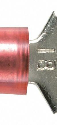 PANDUIT Wire Disconnect: Male Tab, Red, Nylon, Partial Coverage, 22 AWG – 18 AWG Wire Size (MPN DNF18-250M-C). Key specifications — attr1307035: PANDUIT; attr1307036: DNF18-250M-C.