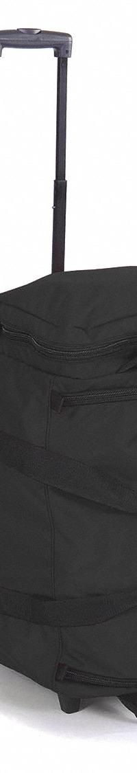 R&B FABRICATIONS Duffel Bag: Nylon, Black, 6,000 cu in Interior Volume, Zipper, 26 in Lg, 13 in Wd (MPN RB-197BK-W). Key specifications — Color: Black; Material: Nylon; Brand: R&B FABRICATIONS; Closure: Zipper.