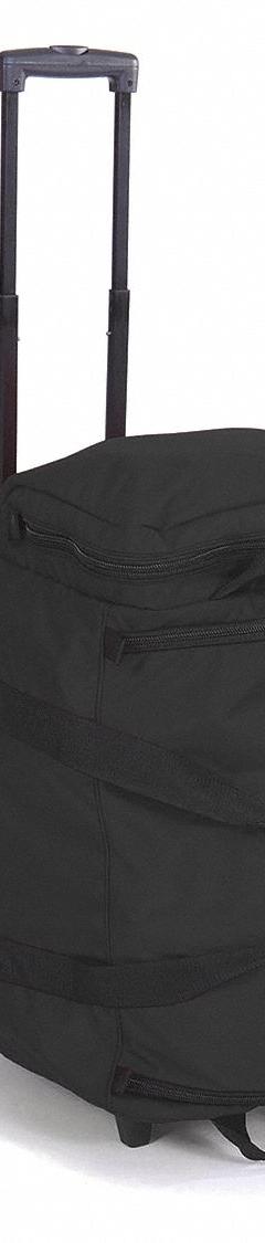 R&B FABRICATIONS Duffel Bag: Nylon, Black, 6,000 cu in Interior Volume, Zipper, 26 in Lg, 13 in Wd (MPN RB-197BK-W). Key specifications — Color: Black; Material: Nylon; Brand: R&B FABRICATIONS; Closure: Zipper.