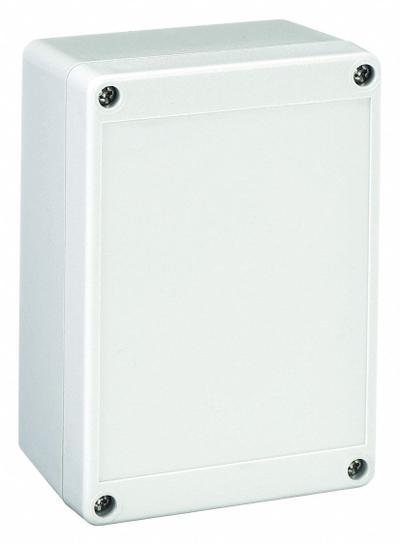BOX ENCLOSURES Enclosure: Gray, Polycarbonate, 4 in x 3 in x 2 in, NEMA 4 - Nonmetallic Enclosures