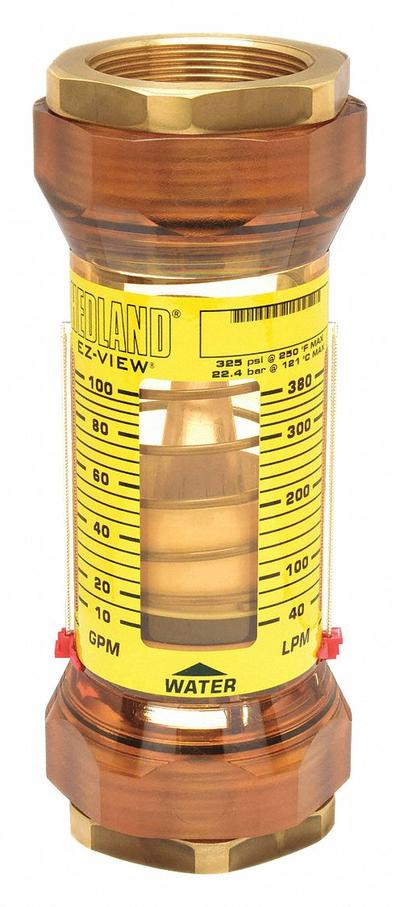 HEDLAND Mechanical Flowmeter: Flow Meter, Scale, Variable Area, Inline, Universal - Inline Flowmeters for Water