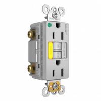 LEGRAND GFCI: Hospital Grade, Duplex, 5-15R, Gray, GFCI, 125V AC, 15 A, 2 Pole / 3 Wire (MPN 1597HGTRPIAMBGRY)