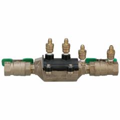 ZURN WILKINS Backflow Preventer: 350XL, 3/4 in Pipe Size, FNPT x FNPT, 11 in Overall Lg, Bronze, 350 (MPN 34-350XLFT). Key specifications — Shut-Off Valve Type: Ball Valve; Connection Type: FNPT x FNPT.