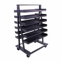 VALLEY CRAFT A-Frame Cart: 2,500 lb, 12 Shelves, Gray, 38 in L x 30 in W x 63 in H, 2 Usable Sides (MPN F89066VCGY). Key specifications — Color: Gray; Includes: (12) Trays with Lip; Caster/Wheel Configuration: (2) Rigid; Brand: VALLEY CRAFT.