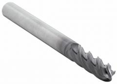 WIDIA HANITA Ball End Mill: Carbide, TiAlN Coated, 4 Flute, 1/4" Mill Dia, 3/4" LOC, 2-1/2" OAL (MPN TF4V0007002)