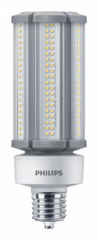 HID Replacement LED Bulb: Corncob ED23-1/2, Mogul Screw (EX39), 45 W Watt, 3000K, LED, 100 to 277V (MPN 45CC/LED/830/LS EX39 G3 BB 3/1). Key specifications — Color Temperature: 3000K; Brand: PHILIPS; Shatter-Resistant: Yes.
