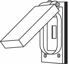 HUBBELL KILLARK Weatherproof Cover: Copper-Free Aluminum, FCL-GF/FST/FZ, Toggle Switches, 1 Gangs (MPN FCLT). Key specifications — Brand: HUBBELL KILLARK; Color: Gray; Compatible with Product Type: Toggle Switches; Compatible with Series: FZ; Mounting Orientation: Horizontal or Vertical.