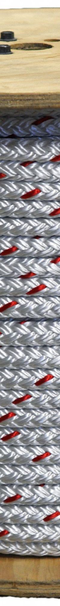ALL GEAR Rigging and Climbing Rope: Braid, 5/8 in Dia, 1,100 lb Working Load Limit, Polyester, White (MPN AG12SP58150RW). Key specifications — Brand: ALL GEAR; Rope Type: Dynamic.