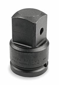 PROTO Impact Socket Adapter: 1 in Input Drive Size, Black Oxide, 1 1/2 in Output Drive Size, Square (MPN J10004). Key specifications — attr1204900: Square; attr1204904: Locking Not Included; attr1204910: PROTO; attr1204913: Black Oxide.