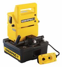 ENERPAC Hydraulic Pump: 10,000 psi Max. Op Pressure, 20 cu in/min Max. Flow Rate, 1/2 hp Max. HP (MPN PUJ1400B). Key specifications — attr941810: PUJ1400B; attr941817: 4-Way; attr941814: Retract.