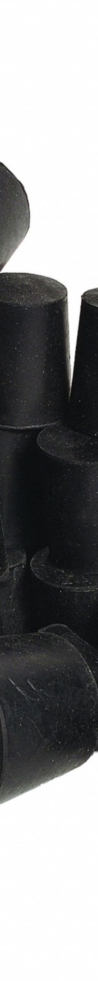 Stopper: Rubber, 1 Stopper Size, 14 mm Bottom Dia, 19 mm Top Dia, 25 mm Overall Ht, Black, 2 Holes (MPN RST1-H2). Key specifications — Brand: UNITED SCIENTIFIC SUPPLIES INC; Color: Black; Stopper Size: 1; Material: Rubber.