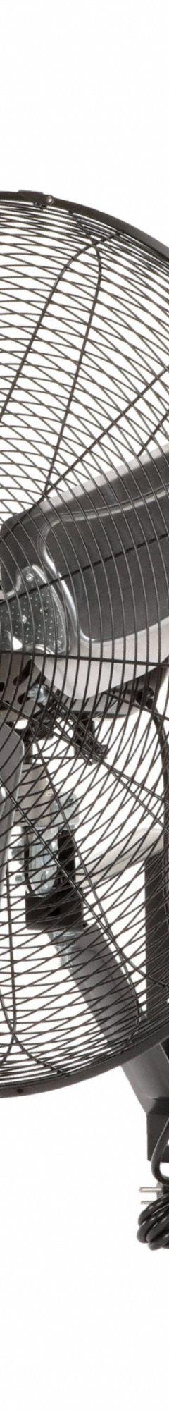 TPI COMMERCIAL Mounted Fan: 24 in Blade Dia, 120V AC, 1/8 hp Motor HP, Wall Mount, Oscillating (MPN CACU 24-WO). Key specifications — Brand: TPI COMMERCIAL; Voltage: 120V AC; Number of Speeds: 3; Fan Mounting Location: Wall; Oscillation: Oscillating; Mounting Type: Bracket.