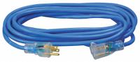 SOUTHWIRE Extension Cord: Outdoor Use, 25 ft Lg, Outlet, 5-15P, 14/3, SJTW, Blue, Single Connector (MPN 2467SW8806). Key specifications — Brand: SOUTHWIRE; Temperature Rating: -58° to 140°F; NEMA Plug Configuration: 5-15P.