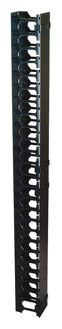 VIDEO MOUNT PRODUCTS Cable Management: Vertical, 42 U, Single Side Sides, 70 in Overall Ht (MPN ERENVCM-42). Key specifications — Color: Black; Orientation: Vertical; Brand: VIDEO MOUNT PRODUCTS; Material: Steel; Number of Sides: Single Side.