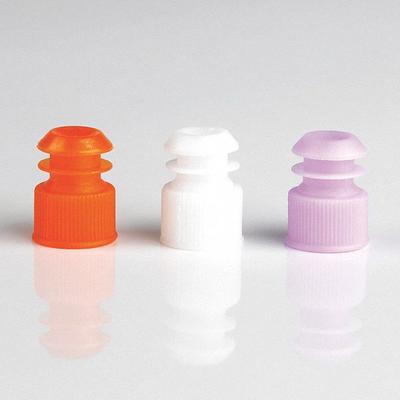 GLOBE SCIENTIFIC Cap: 13 mm Dia, Purple, Polyethylene, Unlined - Plug Caps