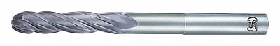 OSG Ball End Mill: Carbide, Diamond Coated, 4 Flute, 1/2" Mill Dia, 2" LOC - Carbide Ball End Mills for Graphite & Carbon Fiber