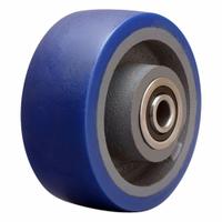 HAMILTON Caster Wheel: 6 in Wheel Dia., 2 1/2 in Wheel Wd, Polyurethane, 1,300 lb Load Rating, Blue (MPN W-625-SPB-3/4). Key specifications — Brand: HAMILTON; Tread Shape: Ergo-Glide; Wheel/Tread Color: Blue.